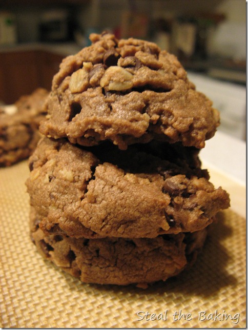 Peanut butter oatmeal chocolate chip cookies (and nutella)
